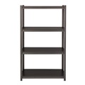 Office Filing Cabinets & Shelves | Alera 26112 36 in. x 18 in. x 60 in. 4-Shelf Steel Shelving Unit with Laminate Shelves - Black/Gun Metal Gray image number 1
