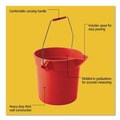 Office Jansan | Rubbermaid Commercial FG296300RED 10-Quart 10.5 in. Round Plastic Utility Pail - Red image number 3