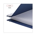 Office Jansan | Universal A7011723A 9.5 in. x 11 in. 6 in. Capacity 2 Posts Pressboard Hanging Binder - Blue image number 3