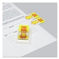 Office Jansan | Universal UNV99005 "Sign Here" Arrow Page Flags - Yellow/Red (50 Flags/Dispenser, 2 Dispensers/Pack) image number 3