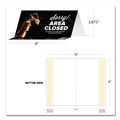 Office Jansan | Tabbies 79186 BeSafe Messaging 8 in. x 3.87 in. Table Top Tent Card - Black (100/Carton) image number 2