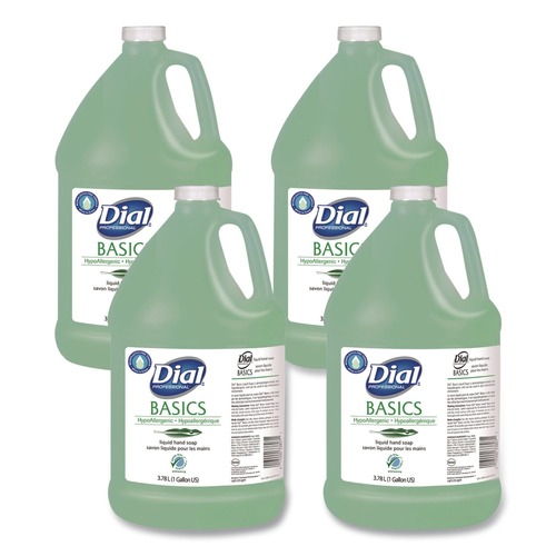 Office Jansan | Dial Professional DIA 33809 3.78 Liter Basics MP Free Liquid Hand Soap Refill - Honeysuckle Scent (4/Carton) image number 0