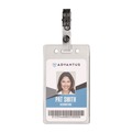 Paper Clips, Binder Clips, & Fasteners | Advantus 75410 0.38 in. x 2.75 in. Badge Straps with Clips - Clear (100/Box) image number 3