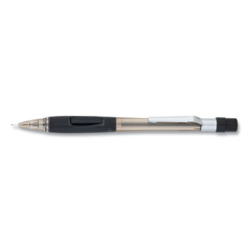 Pentel 0.5 mm HB (#2) Quicker Clicker Mechanical Pencil - Black Lead, Smoke/Black Barrel