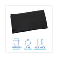 New Year New Savings! Save $25 off $150 | Boardwalk H8046HBK 40 in. x 46 in. 45 gal. 0.7 mil Linear Low Density Industrial Flat Pack Can Liners - Black (100/Carton) image number 1