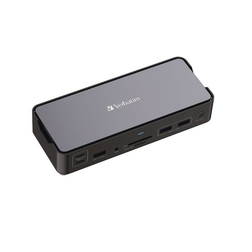 Office Jansan | Verbatim 32171 15-in-1 Audio/DisplayPort/HDMI/Micro SD/RJ45/SD/USB-A/USB-C Pro Docking Station - Gray image number 0