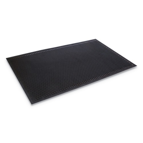 Office Jansan | Crown TD 0046BK Crown-Tred 43.75 x 66.75 Indoor/Outdoor Rubber Scraper Mat - Black image number 0