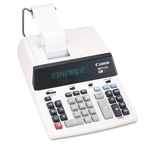Office Jansan | Canon 2292B001 12-Digit 3.5 Lines/Sec Ribbon Printing Calculator - Black/Red Print image number 0