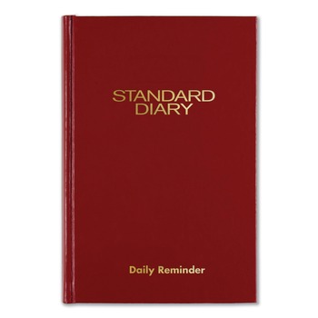 AT-A-GLANCE SD38713 (201 Sheets) 2026 Edition 7.5 in. x 5 in. Medium/College Rule Standard Diary Daily Reminder Book - Red Cover