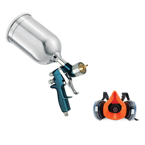 Paint Sprayers | DeVilbiss FLG670L FinishLine Solvent-Based Value Kit with Large Disposable Dual Cartridge Respirator image number 0