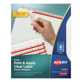 Office Jansan | Avery 11450 11 x 8.5 Print and Apply Index Maker Plastic Dividers with Printable Label Strip - Frosted Clear Tabs (8-Pieces/Set) image number 0