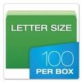  | Pendaflex 152 BGR Straight Tabs Letter Size Colored File Folders - Green/Light Green (100/Box) image number 3