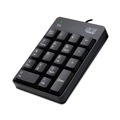Office Electronics & Batteries | Adesso AKB601UB 18-Key Spill-Resistant Numeric Keypad - Black image number 1