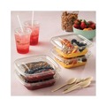 Cups and Lids | Pactiv Corp. SACLD07 EarthChoice Recycled PET Lid for 24 - 32 oz. Container Bases - Clear (300/Carton) image number 4