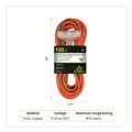 Office Electronics & Batteries | GoGreen Power GG-15100 100 ft. 13 Amps 14 AWG 3-Outlet Heavy-Duty Extension Cord - Orange image number 1