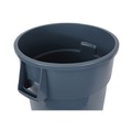 Trash Cans | Boardwalk 3485199 44 Gallon Plastic Round Waste Receptacle - Gray image number 1