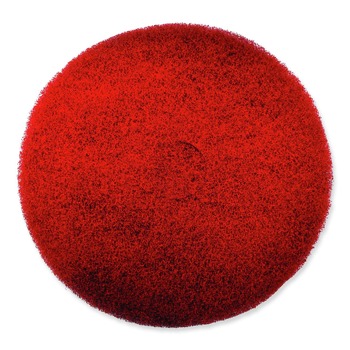 SC Johnson 13 in. Diameter EZ CARE Heavy Duty Scrub Pad - Red/Gray (5/Carton)