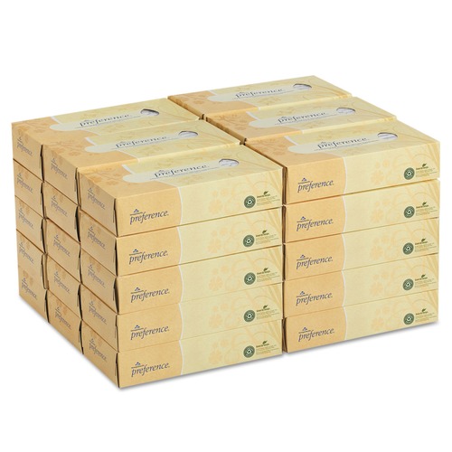 Paper Towels and Napkins | Georgia Pacific Professional 48100 Pacific Blue 2-Ply Select Facial Tissue in Flat Box - White (100-Sheets/Box, 30-Boxes/Carton) image number 0