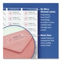 Office Jansan | Avery 05662 Easy Peel 1.33 in. x 4 in. Mailing Labels with Sure Feed - Matte Clear (14-Piece/Sheet, 50 Sheets/Box) image number 5
