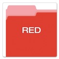 | Pendaflex 152 1/3 RED 1/3-Cut Tabs Assorted Letter Size Colored File Folders - Red/Light Red (100/Box) image number 3