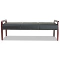  | Alera ALERL2419M Alera Reception Lounge Wl Series Bench, 65 3/4 X 22 1/4 X 22 7/8, Black/mahogany image number 1
