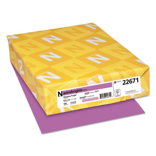 Office Jansan | Astrobrights 22671 24 lbs. 8.5 in. x 11 in. Color Paper - Planetary Purple (500/Ream) image number 0