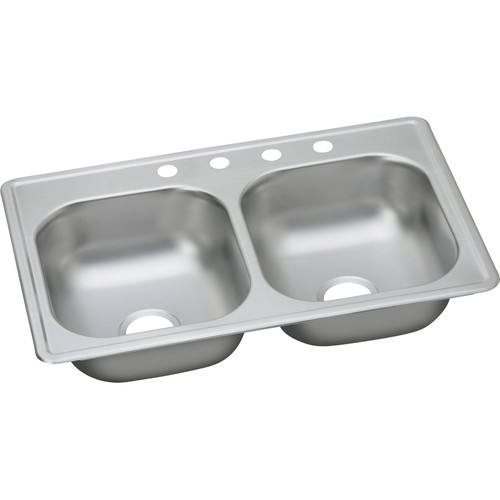 Kitchen Sinks | Elkay D233194 Dayton Drop In 33 in. x 19 in. Dual Basin Kitchen Sink (Stainless Steel) image number 0