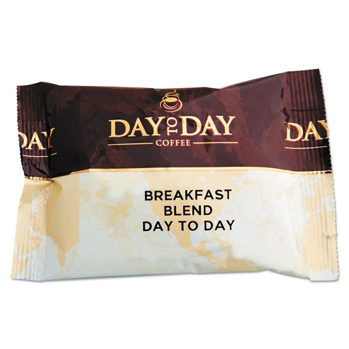  | Day to Day Coffee 23003 1.5 oz. Pack 100 Percent Pure Coffee - Breakfast Blend (42 Packs/Carton) image number 0