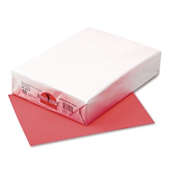 Pacon 24 lbs. 8-1/2 in. x 11 in. Kaleidoscope Multipurpose Colored Paper - Hyper Coral Red (500/Ream)