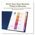 Office Jansan | Avery 11080 Ready Index 11 in. x 8.5 in. 5-Tab 1 to 5 Customizable Table of Contents Dividers - Multicolor Tabs (3/Pack) image number 4