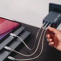 Office Electronics & Batteries | Verbatim 32205 240 Watts 4-Port GaN Wall Charger - Black/Gray image number 5
