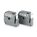 Bulk Savings Pricing 2 | Brother P-Touch M2312PK M Series 0.47 in. x 26.2 ft. Tape Cartridges for P-Touch Labelers - Black on White (2/Pack) image number 0