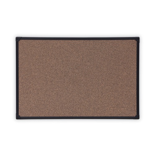  | Universal UNV43022 36 in. x 24 in. Tech Cork Board - Black Plastic Frame image number 0