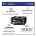 Office Electronics & Batteries | Brother MFCJ1360DW MFCJ1360DW Work Smart 1360 Copy/Print/Scan Wireless Color Inkjet AIO Printer image number 3