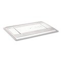 Cleaning Carts | Rubbermaid Commercial FG330200CLR 26 in. x 18 in. Food/Tote Box Lids - Clear image number 1