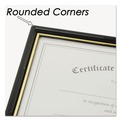 Office Jansan | NuDell 11818 EZ Mount Document Frame with Trim Accent and Plastic Face - Black/Gold (18/Carton) image number 4