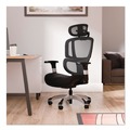 Office Chairs | Alera ALEMV41ME10B-ES Minverva Pro Multifunction Chair, Supports Up to 275 lb, 17.7-in to 21.4-in Seat Height, Black Seat, Black Back, Black Base image number 4