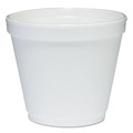 Food Trays, Containers, and Lids | Dart 8SJ12 8 oz. Squat Food Foam Containers - White (1000/Carton) image number 1