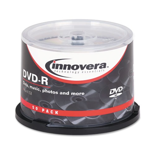  | Innovera IVR46850 4.7 GB 16X DVD-R Recordable Discs - Silver (50/Pack) image number 0