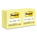 Office Jansan | Post-it Notes 654 3 in. x 3 in. Original Pads - Canary Yellow (12/Pack) image number 0