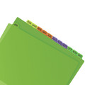 Office Jansan | Avery 11330 11 in. x 8.5 in. 12-Tab A to Z Durable Preprinted Plastic Tab Dividers - Assorted (1-Set) image number 3