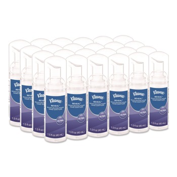 Kleenex 34604 1.5 oz. Pump Bottle Ultra Moisturizing Foam Hand Sanitizer - Unscented (24/Carton)