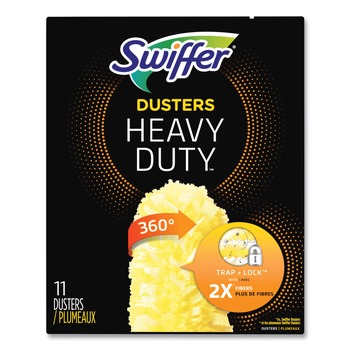 Swiffer Heavy Duty Dust Lock Fiber 2 in. x 6 in. Dusters - Yellow (33/Carton)