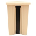 Trash Cans | Rubbermaid Commercial FG614400BEIG 12 gal. Plastic, Square, Indoor Utility Step-On Waste Container - Beige image number 2