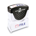 Stamps & Stamp Supplies | ACCUSTAMP2 035534 1.63 in. x 0.5 in. FILE Pre-Inked Shutter Stamp - Red/Blue image number 0