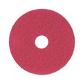 Office Jansan | Boardwalk BWK4017RED 17 in. Diameter Buffing Floor Pads - Red (5/Carton) image number 1