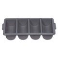 Mothers Day Sale! Save an Extra 10% off your order | Rubbermaid Commercial FG336200GRAY 4 Compartment 11.5 in. x 21.25 in. x 3.75 in. Plastic Cutlery Bin - Gray image number 0