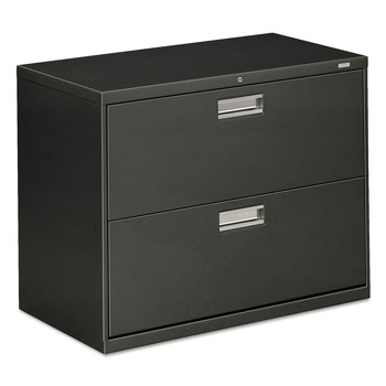 HON Brigade 600 Series 36 in. x 18 in. x 28 in. 2 Legal/Letter-Size File Drawers Lateral File - Charcoal