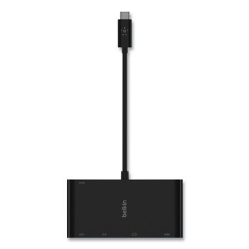 Belkin 4K HDMI/USB-A/USB-C/VGA 4.9 ft. USB-C Multimedia plus Charge Adapter - Black