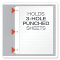 Office Jansan | Oxford 57705 11 in. x 8.5 in. 0.5 in. Capacity Twin-Pocket Folders with 3 Fasteners - Gray (25/Box) image number 2